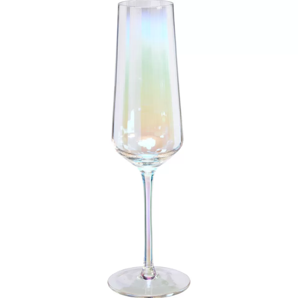 Kwantum Champagneglas Ribbel Holo 300ml | Kerstservies