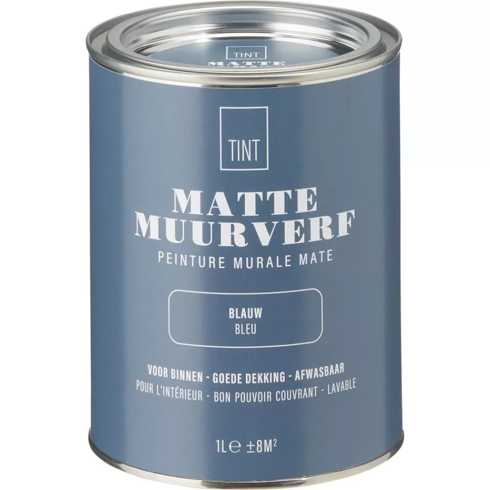 Kwantum Muurverf Mat Blauw 1 L | Muurverf