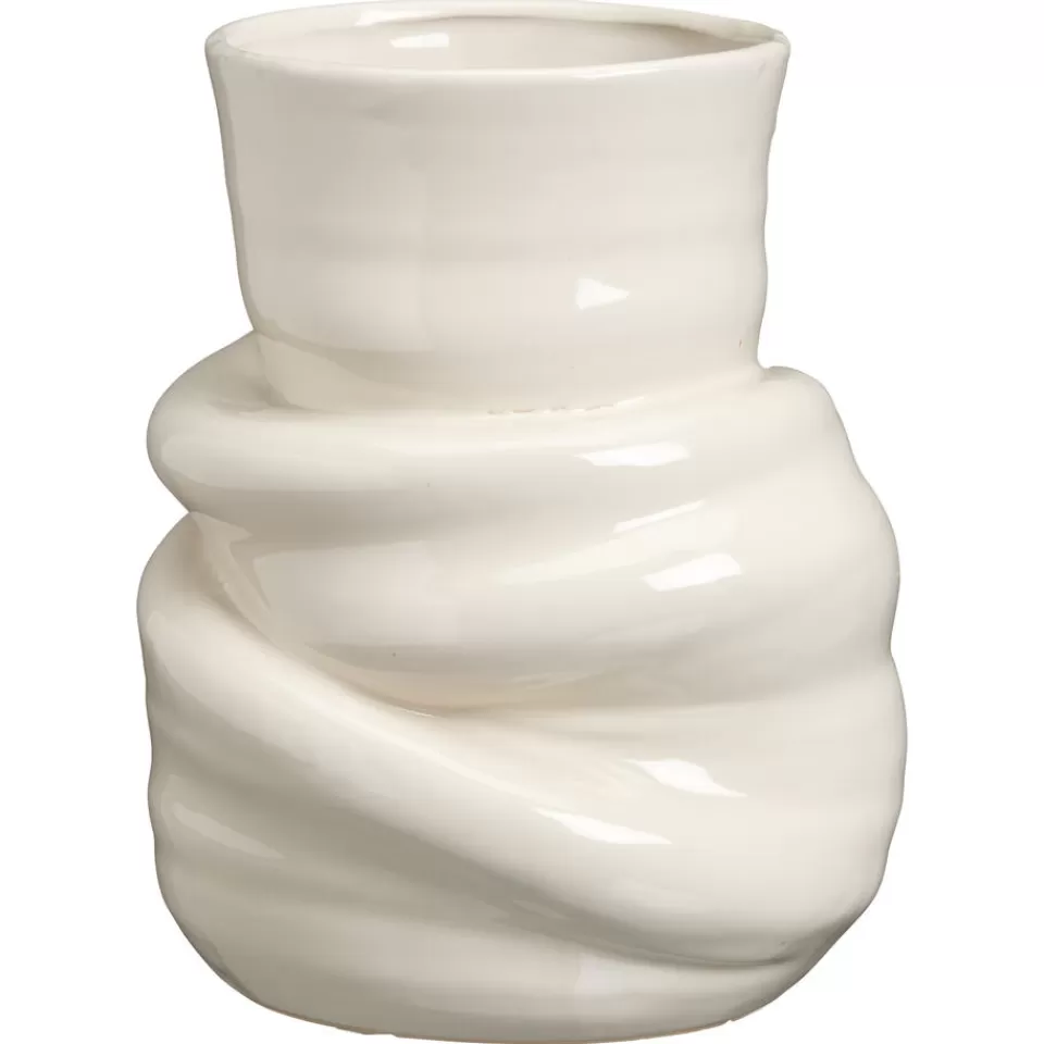 Kwantum Vaas Melted Crème - 30 Cm ø 20 Cm | Vazen & Potten