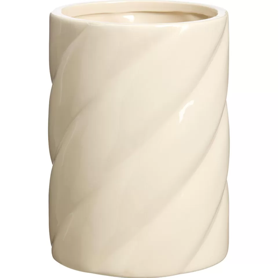 Kwantum Vaas Swirl Off-White - Ø14x19 Cm 14x19 Cm | Vazen & Potten